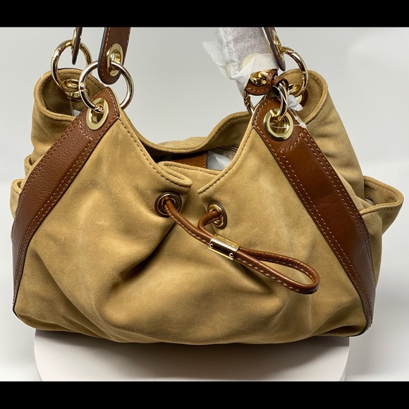 Michael Kors Ludlow Large Beige/Brown Shoulder Bag - Picture 1 of 6